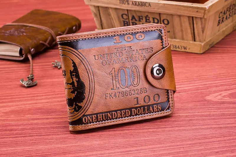 Кожаный мужской кошелек, Мужской бумажник их натуральной кожи применение